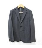 パッゾ PAZZO collection テーラードジャケット シングル 背抜き チェック柄 ウール 黒 グレー ブラック ABLL