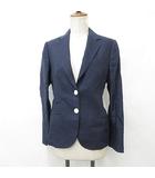 メーカーズシャツ カマクラ MAKER'S SHIRT 鎌倉 テーラードジャケット 長袖 シングル 背抜き リネン 紺 ネイビー 9
