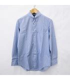 メーカーズシャツ カマクラ MAKER'S SHIRT 鎌倉 シャツ ビジネスシャツ 長袖 ストライプ 綿 青 白 ブルー ホワイト 40-84