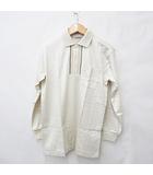 ダンヒル dunhill シャツ ポロシャツ 長袖 リブ 刺繍 綿 ベージュ L