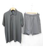 ユニクロ UNIQLO デュアリグ DUARIG ポロシャツ ハーフパンツ 2枚セット 半袖 レギュラーカラー ウエストゴム グレー XXL