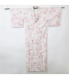 浴衣 3点セット 帯 巾着 花柄 綿 ピンク フリー