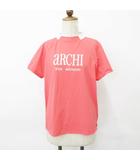 アルチビオ archivio ゴルフ スポーツウエア シャツ 半袖 ハイネック 速乾 ピンク 白 ホワイト 40