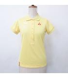 ルコックスポルティフ le coq sportif ポロシャツ GOLF スポーツウェア 半袖 ロゴ 刺繍 黄 イエロー M