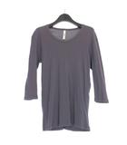 アタッチメント ATTACHMENT 80/2 シルキーフライス Uネック Tシャツ カットソー 7分袖 1 パープル 紫 AJ00-701