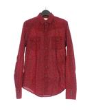 サンローラン パリ SAINT LAURENT PARIS エディ期 ベイビーキャット ロングスリーブシャツ レオパード 長袖 38 レッド 赤 323926 Y736F