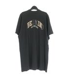 バレンシアガ BALENCIAGA 23SS BE KIND BERLIN OVERSIZED T-SHIRT オーバーサイズTシャツ カットソー 半袖 1 ブラック 黒 739028 TPVD5 国内正規