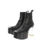 リックオウエンス Rick Owens KISS BOOTS キスブーツ レザー 靴 38 ブラック 黒