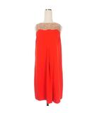 ステラマッカートニー STELLA McCARTNEY レース切替 ノースリーブワンピース ドレス 38 レッド 赤 338862SCW17-1 国内正規