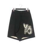 ワイスリー Y-3 ヨウジヤマモト YOHJI YAMAMOTO LOGO KNT SHORT ブラッシュロゴ ニットショートパンツ ハーフパンツ XS ブラック 黒 H44808-APPS23