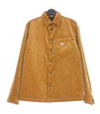 プラダ PRADA トライアングルプレート コーデュロイジャケット ブルゾン 長袖 XS ブラウン 茶 SC798 S000 国内正規