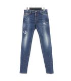 23SS Regulae jean ペイント加工 スリム デニムパンツ ジーンズ 42 インディゴ S74LB1517 国内正規