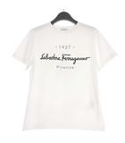 コットン ロゴプリント クルーネックTシャツ カットソー 半袖 S ホワイト 白 11 C466  国内正規