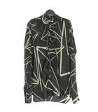 リックオウエンス Rick Owens 22SS SNAP COLLAR FAUN SHIRT シャツ ドレスシャツ 長袖 48 ブラック 黒 RU01B1290-JP1 国内正規