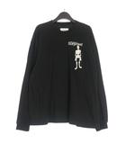 ダブレット doublet 19AW SURPRISE! EMBROIDERY LONG SLEEVE T-SHIRT 蓄光刺繍 Tシャツ カットソー 長袖 M ブラック 黒 19AW26CS136