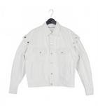 SHOULDER BUTTON JEAN JACKET ドッキング デニムジャケット Gジャン 44 ホワイト 白 1A016-0321-15