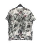 PRINTED JERSEY OVERSIZED T-SHIRT ペイント Tシャツ カットソー 半袖 S グレー 5A009-0322-27