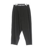 ヨウジヤマモト 23SS WOOL TROPICAL SAROUEL PANTS ウールトロピカル サルエルパンツ スラックス 2 ブラック 黒 YZ-P47-130-1