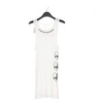 Love You リブタンクトップ カットソー M ホワイト 白