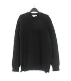 コムデギャルソンシャツ COMME des GARCONS SHIRT 14AW フランス製 クルーネック ローゲージニット セーター サイドスリット 長袖 S ブラック 黒 W22621
