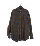 ダイワ ピアサーティナイン DAIWA PIER39 21AW テックフランネル ワーカーズシャツ オンブレチェックシャツ M 茶 ブラウン BE-88021W