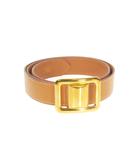 エルメス HERMES マルジェラ期 バックルベルト レザー 85 □D刻印 2000年製 ゴールド金具/キャメル