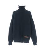 ディースクエアード DSQUARED2 23AW ブロークンスティッチ ダブルニット ハイネック ダメージ加工 セーター 長袖 S ネイビー 紺 S74HA1350 国内正規
