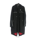  ナインティナインパーセントイズ 99%IS バックプリント モッズコート ジャケット 3 ブラック 黒 NN08-HC04-A