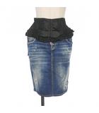 23AW コルセット ペンシルスカート デニム 38 インディゴ S72MA0971 国内正規