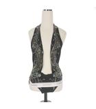 ディースクエアード DSQUARED2 23AW クリスタル装飾 ボディスーツ ノースリーブトップス S ブラック 黒 S72NA0097 国内正規