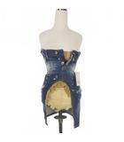 23AW Corset Denim Dress コルセット デニムミニワンピース ドレス ノースリーブ 42 インディゴ S72FV0028 国内正規