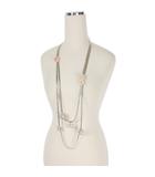 ディースクエアード DSQUARED2 23AW フラワーモチーフ ロゴ ロングネックレス ペンダント アクセサリー UNI シルバー S83NE0235 国内正規