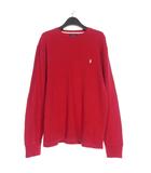 ポロ ラルフローレン POLO RALPH LAUREN ポニー刺繍 ワッフルロングスリーブTシャツ カットソー 長袖 L レッド 赤