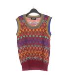 ディースクエアード DSQUARED2 23AW モヘヤ ジャガードニットベスト セーター ノースリーブ M マルチカラー S74HA1366 国内正規
