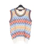 ディースクエアード DSQUARED2 23AW モヘヤ ジャガードニットベスト セーター ノースリーブ L マルチカラー S74HA1366 国内正規