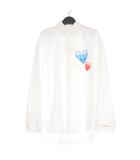  ティーエスティーエス TSTS 25AW HEART EMOJI SHIRT ハート絵文字プリントシャツ ドレスシャツ 長袖 L ホワイト 白 25AMM0201
