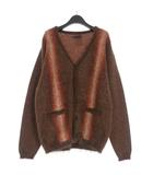 マインデニム MINEDENIM 25AW Fuzzy Stripe Mohair Knit Cardigan モヘア ストライプニットカーディガン セーター 長袖 2 ブラウン 茶 2509-6001