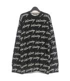 バレンシアガ BALENCIAGA 20AW スクリブル ジャガードロゴ オーバーサイズニット セーター 長袖 S ブラック 黒 625984 国内正規