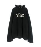 バレンシアガ BALENCIAGA 21AW FREE ダメージ加工 オーバーサイズフーディ パーカー 長袖 XXS ブラック 黒 661711 国内正規