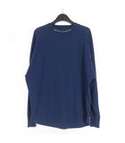 パームエンジェルス PALM ANGELS ロゴプリント クルーネック ロングスリーブTシャツ カットソー 長袖 S ネイビー PMAB001S22JER001 国内正規