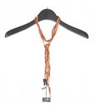 ディースクエアード DSQUARED2 23AW ナローストール スカーフ シルク 総柄 UNI オレンジ /ホワイト S82ST0016 国内正規