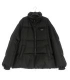 Re-Nylon トライアングルロゴ リバーシブル ダウンジャケット ブルゾン XL ブラック 黒 SGC045 国内正規