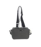 BRIQUE ブリック サフィアーノ ショルダーバッグ トライアングルロゴ 鞄 ブラック 黒