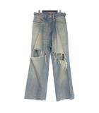 バレンシアガ BALENCIAGA デストロイ加工 スケートデニムパンツ ダメージジーンズ XS インディゴ 697828 国内正規