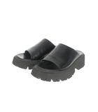 バレンシアガ BALENCIAGA 22SS Tractor Sandal トラクターサンダル レザーサンダル 厚底 靴 43 ブラック 黒 694906