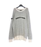 ブリーフィング BRIEFING MERINO WOOL LOGO CREWNECK KNIT ロゴ クルーネックニット セーター 長袖 L ホワイト 白 BRG243M52 国内正規