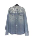 エムエムシックス メゾンマルジェラ MM6 Maison Margiela 25SS Long-sleeved Shirt エイズチャリティープリント デニムシャツ 長袖 46 インディゴ SH2DT0018 40000 国内正規
