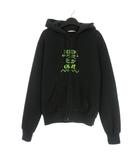 バレンシアガ BALENCIAGA 17AW ロゴプリント ジップフーディ パーカー 裏起毛 S ブラック 黒 518244 国内正規