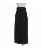 ワイズ Y's ヨウジヤマモト ウールギャバ ベルテッドスカート ロング ダークネイビー 紺 YT-S29-190