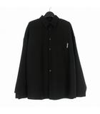 マルニ MARNI 22AW ウールトロピカルシャツ 長袖 46 ブラック 黒 CUMU0061A1 国内正規